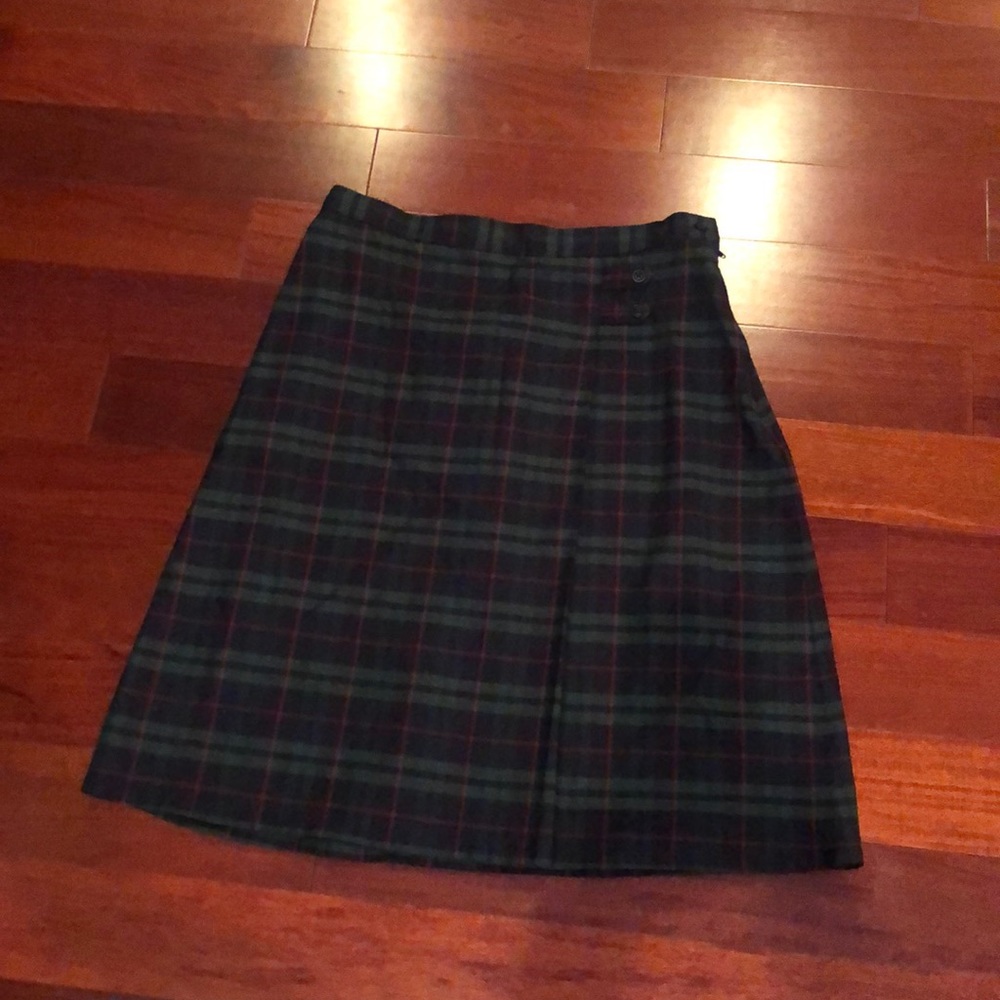 Land’s end plaid skirt formal work attire
